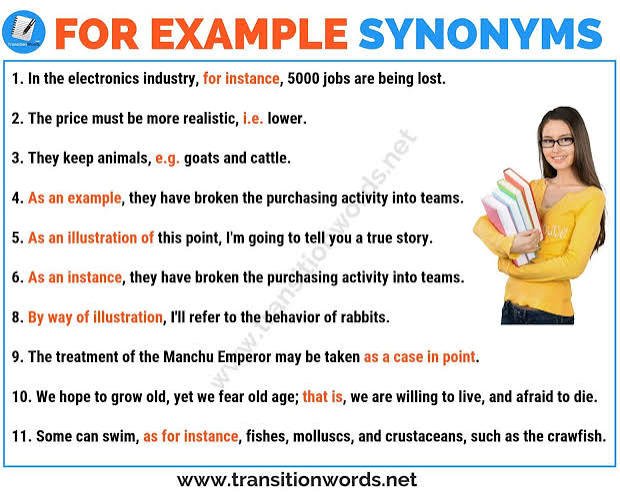 For Example Synonym